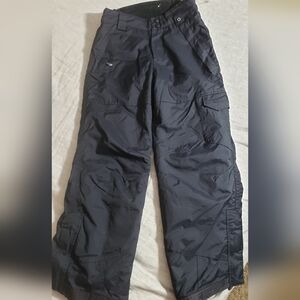 Ski Pants Boys 8 Black Water Wind Snow Resistant  Adjustable Wrists,zip Up Ankle